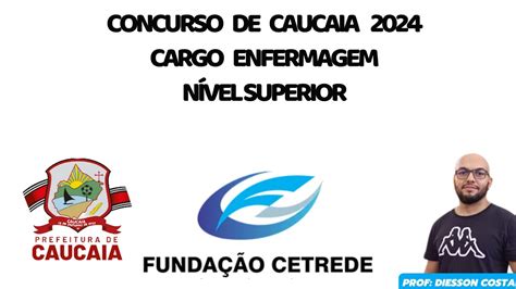 CONCURSO DE CAUCAIA 2024 CARGO DE ENFERMAGEM GABARITO EXTRAOFICIAL