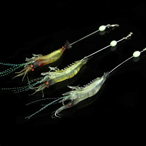 Aliexpress Buy Pcs Lot Silicone Soft Bait Luminous Shrimp