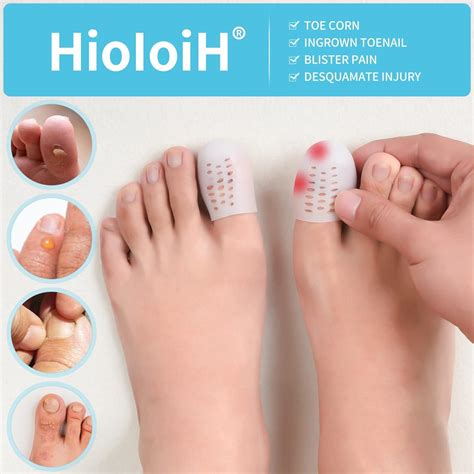 Breathable Gel Toe Protectors - 8 Pack Toe Caps with Holes for Corns