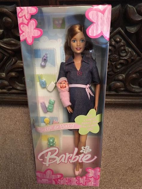 2004 Barbie Midge and Baby Doll pregnant 2004 Denim NRFB NIB Happy ...