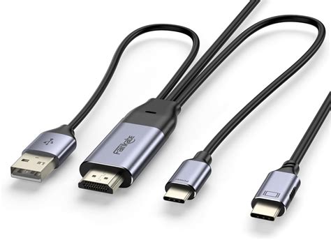 Fairikabe Cable HDMI A USB C De 8 2 Pies 4K60Hz Fuente HDMI Y Fuente De