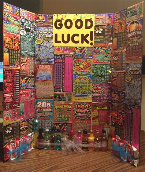 Scratch-off lotto gift ideas | Lottery ticket gift, Raffle gift basket