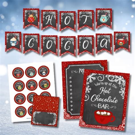 Hot Cocoa Bar Ideas And Printables