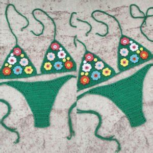 Hand Crocheted Bikini Set Women Hot Sexy Swimwear