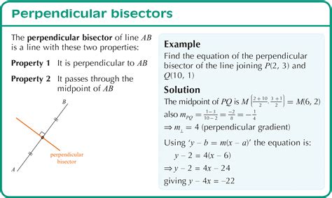 Perpendicular Bisector Equation