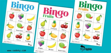Fruit Bingo Cards Free Printable For Kids Sadeky