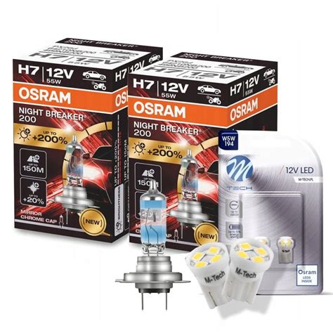 Osram H7 Night Breaker Laser +200% +150m +LED W5W - ERLI.pl