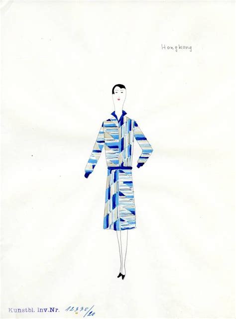 Dress design with Wiener Werkstätte Hongkong fabric by Maria Likarz