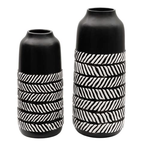 Buy Teresa S Collections Black And White Vase For Home Decor Boho Ceramic Vases Accents