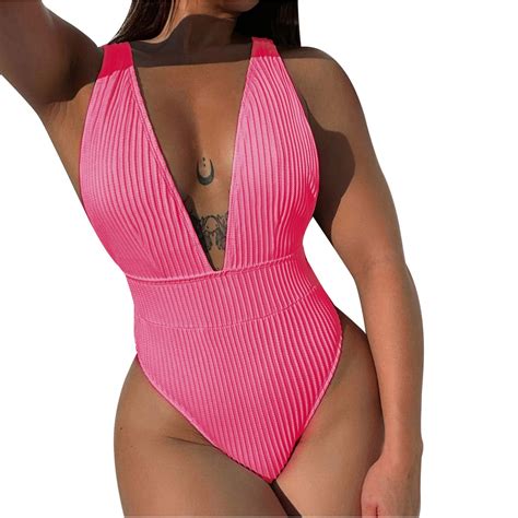 Zuesphe Womens Swimsuits One Piece Plus Size Cheeky Bikini Sets for