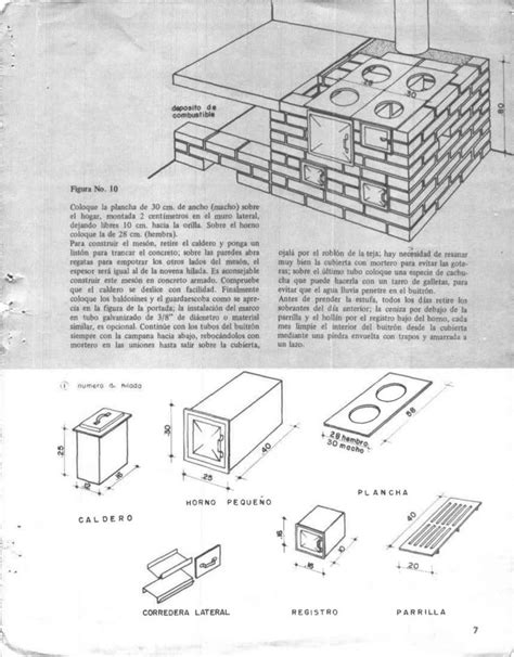 Manual construccion Estufa Cocina a leña Estufas de leña Cosinas de