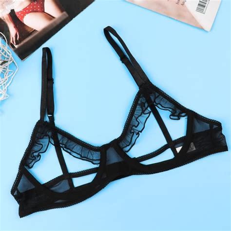 Soutien Gorge Ouvert Sexy Femme Sein Nu Erotique Lingerie De Nuit Tank Tops Transparent