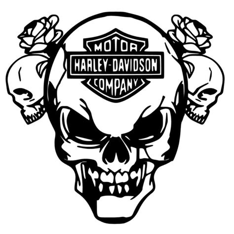 Harley Davidson Skull Decal Stickers For Motorcycles Etsy