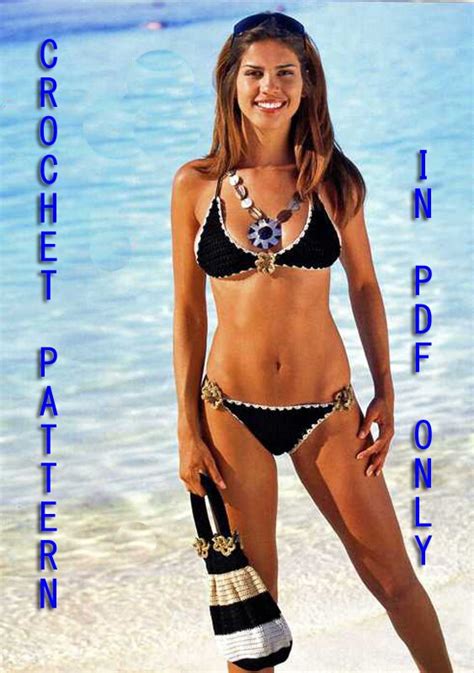Woman Crochet Bikini Set With Handbag Pattern Only With Written Instruction And Diagrams In Pdf
