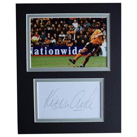 Keith Curle Signed Autograph 10x8 Photo Display Wolves Football Aftal