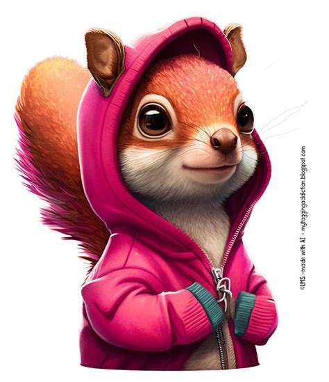 Photo Squirrel Wearing Pink Hoodie 2 Lms Animals Album Lindastags