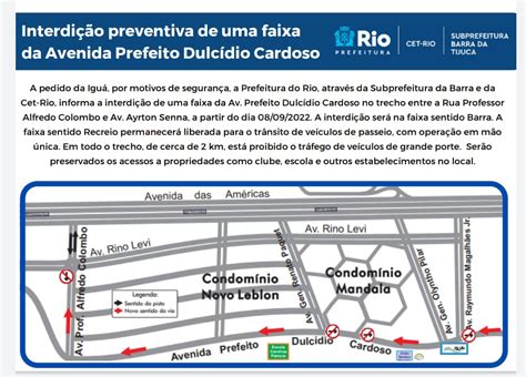 Prefeitura interdita uma faixa da Av Prefeito Dulcídio Cardoso no