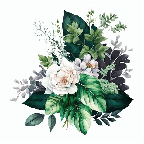 Premium Vector | Watercolor floral illustration bouquet with bright ...