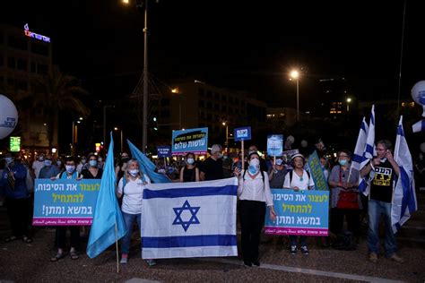 Thousands Of Israelis Protest Against Annexation In Tel Aviv Middle