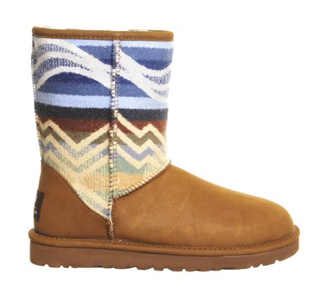 Ugg Classic Short Pendleton Boots In Chestnut Brown Lyst