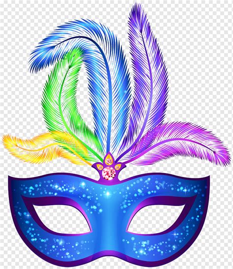 Blue, yellow, green, and pink masquerade mask illustration, Carnival of Venice MassKara Festival ...