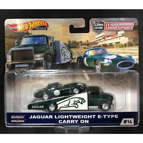 風火輪 hot wheels 運輸車 捷豹 jaguar lightweight e type carry 精裝 膠胎 蝦皮購物
