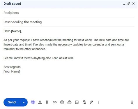 As Per Your Request Email Samples