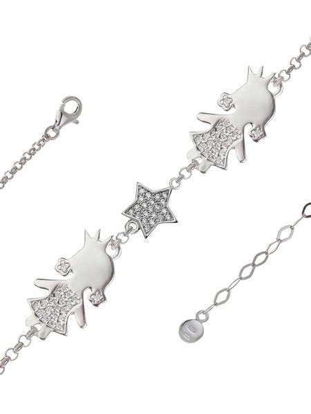 Milanti Браслет женский две девочки и звездочка серебро 925, серебряная ...