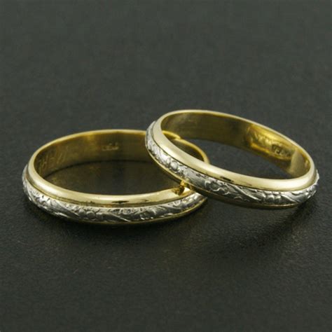 Alian A De Bodas Em Ouro Amarelo K E Ouro Branco