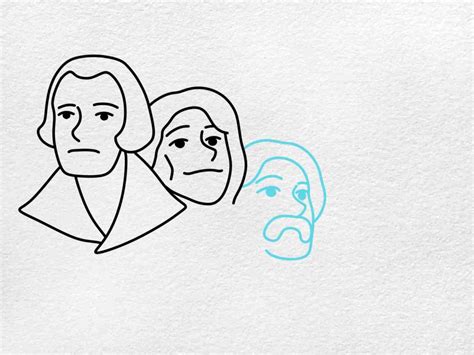 how to draw mount rushmore
