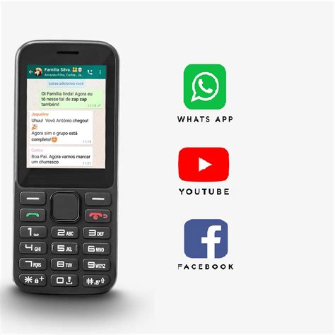 Celular Idoso Com Whatsapp - Celular do Idoso de barrinha com WhatsApp fácil de usar | Submarino