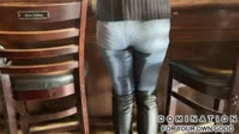 MILF Greta Wets Re Wets Herself Soaking Her Jeans And Boots In A Busy B WMV Domination