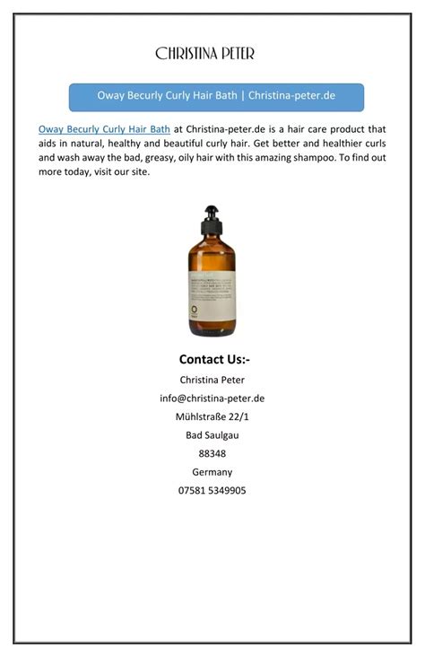 PPT - Oway Becurly Curly Hair Bath | Christina-peter.de PowerPoint ...