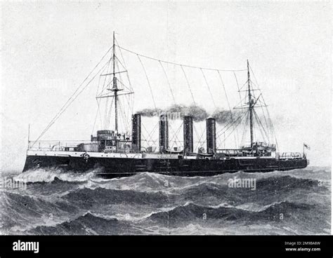 British battleship, HMS Good Hope, Drake-class armoured cruiser, launched in 1901 Stock Photo ...