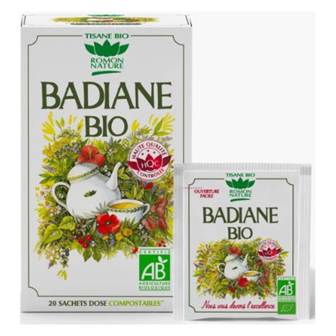 ROMON NATURE Tisane Badiane Bio 20 Sachets Pharmacie En Ligne