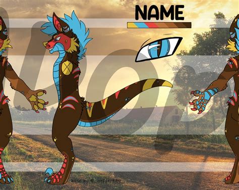 Furry Adopt Fursona Dinosaur Dinodog Canine Hybrid Etsy