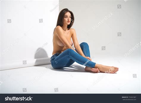 Beautiful Naked Woman Perfect Body Blue Stock Photo 774301987 Shutterstock