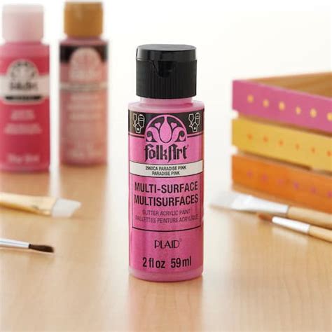Folkart® Multi Surface Glitter Acrylic Paint Multi Surface Paint