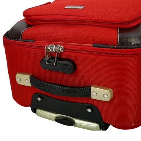 Klassy Collection Red Luggage Two Wheel Trolley Bag For Travelling At