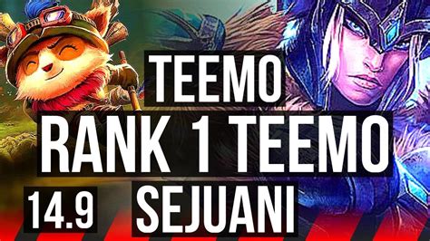 Teemo Vs Sejuani Top Rank Teemo Games Legendary