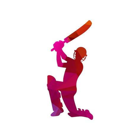 Premium Vector Cricket Player Logo Simple Playing Cricket Short