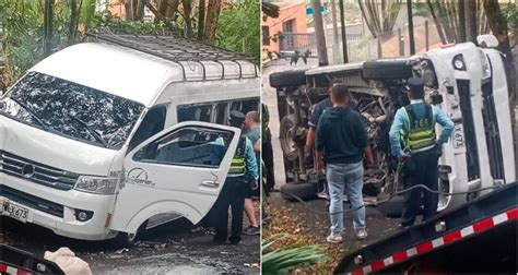 Video Un Bus Escolar Se Volc Con Cuatro Menores En El Poblado