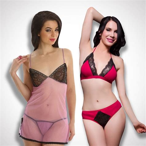 Buy Pcs Lingerie Set In Lavender And Hot Pink Color Online India Best Prices Cod Clovia
