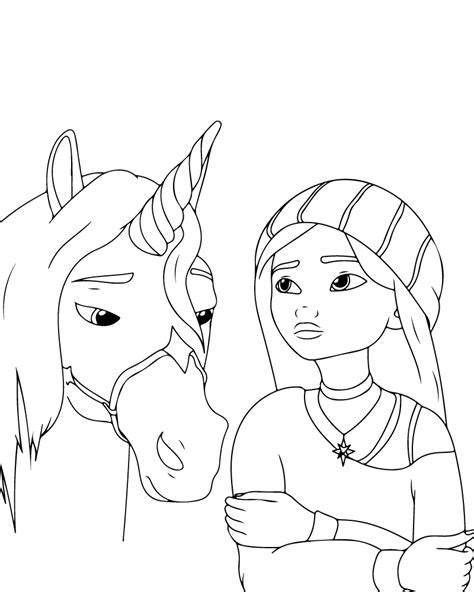 Unicorn Academy Free Coloring Page