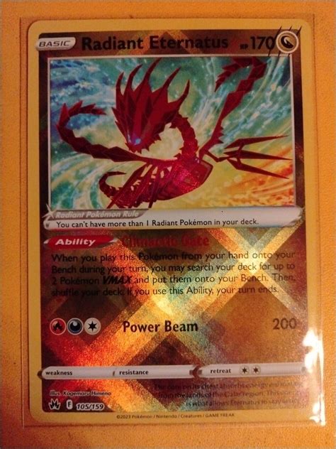 Radiant Eternatus 105 159 Crown Zenith Ultra Rare Pokemon Card