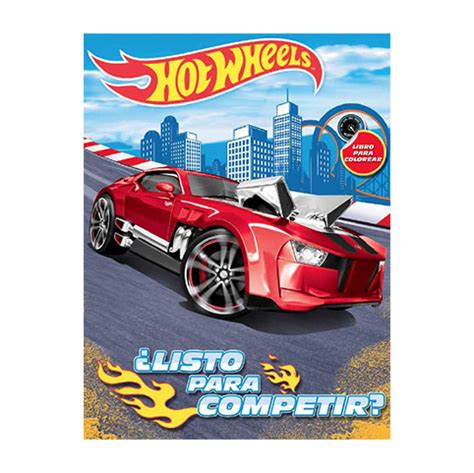 Libro Para Colorear Pgs Hot Wheels Importaciones Altiva S A De C V
