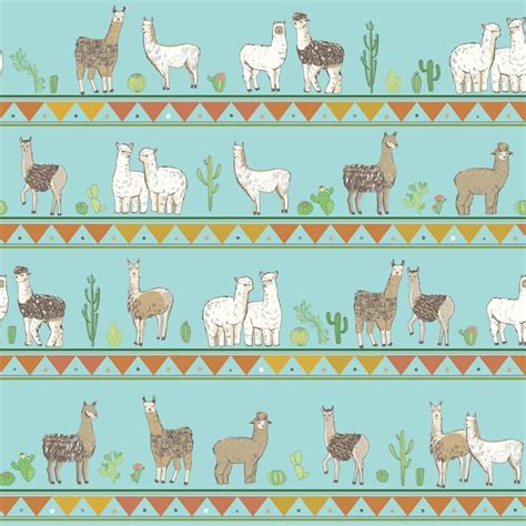 Premium Vector Llama Alpaca Seamless Vector Pattern