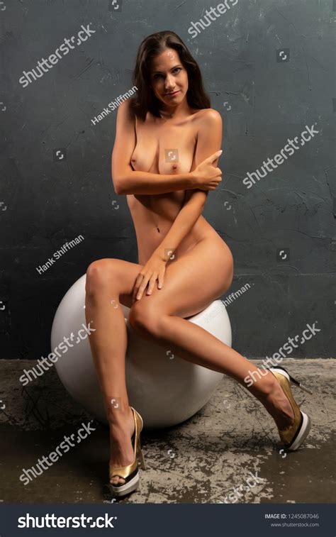 Beautiful Tall Brunette Sitting Nude White Stock Photo Shutterstock