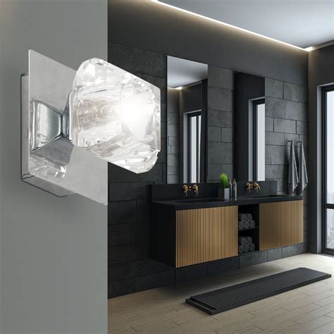 Lampe Murale En Cristal Spot En Verre Clairage De Salon Lampe Chrom E