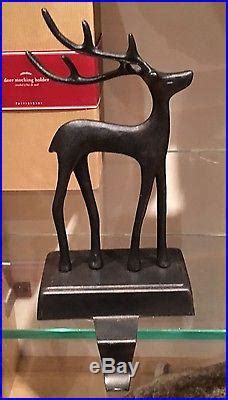 Pottery Barn 1 SANTAS SLEIGH 3 DEER Reindeer STOCKING HOLDER